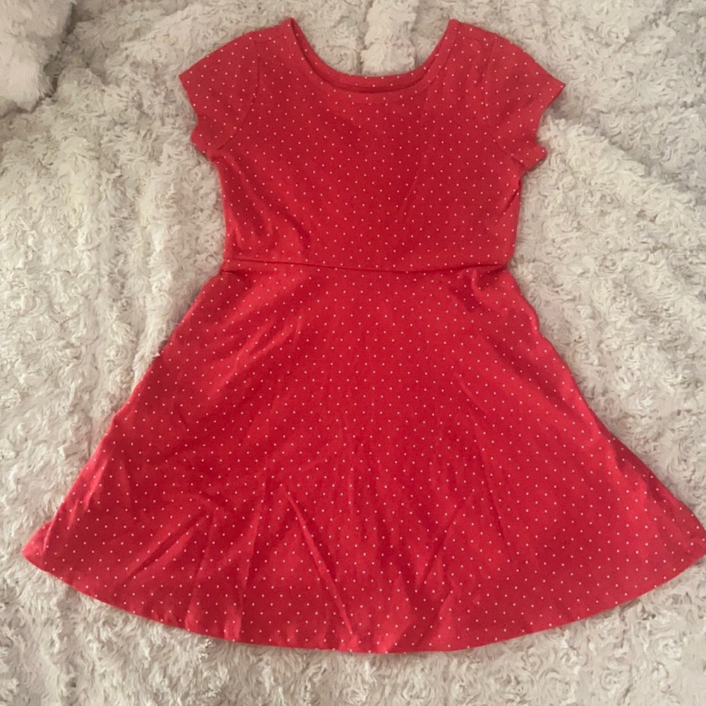 Pink polka dot dress for little girl